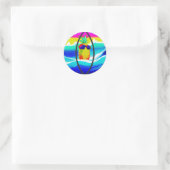 SURFING PINEAPPLE BEACH BALL ラウンドシール (バッグ)