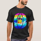 SURFING PINEAPPLE BEACH BALL Tシャツ (正面)