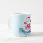 Surfing Santa Catching A Wave コーヒーマグカップ (正面左)