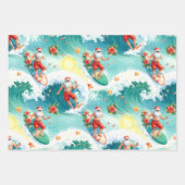 Surfing Santa Claus ラッピングペーパーシート (正面)