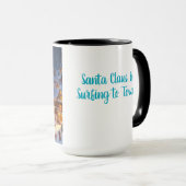 Surfing Santa Coming to Town Christmas Coffee Mug マグカップ (正面右)
