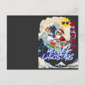 Surfing Santa Inspired by Hokusai ポストカード (裏面)