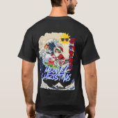 Surfing Santa Inspired by Hokusai Tシャツ (裏面)