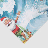 Surfing Santa is on big wave in Hawaii  薄葉紙 (詳細)