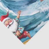 Surfing Santa is on big wave in Hawaii  薄葉紙 (詳細)