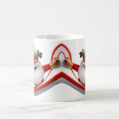 Surfing Santa with Christmas Lights  モーフィングマグカップ (中央)