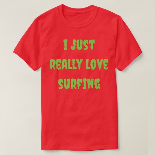 Surfing Spooky Halloween Lime Green Goth Funny Got Tシャツ (デザイン正面)