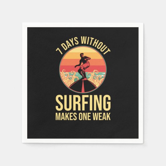 Surfing Surfer スタンダードカクテルナプキン (正面)