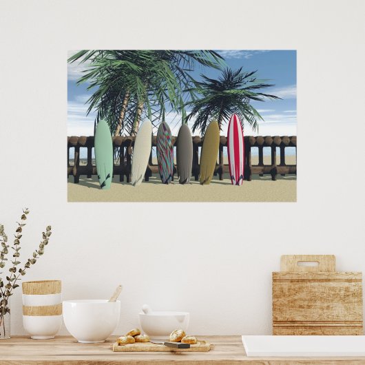 surfing the day away ポスター (キッチン)