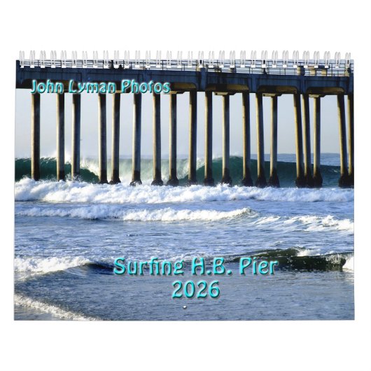 Surfing The Huntington Beach Pier 2026 カレンダー (カバー)