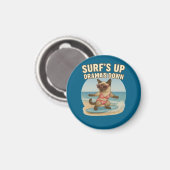 Surfing themed for Siamese Cat  マグネット (正面/裏面)