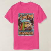 surfing time hawaii retro tシャツ (デザイン正面)