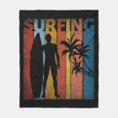 SURFING TROPICAL SUMMER フリースブランケット (正面)