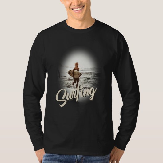 Surfing Vibes Vacation Humorous Saying Tシャツ (正面)