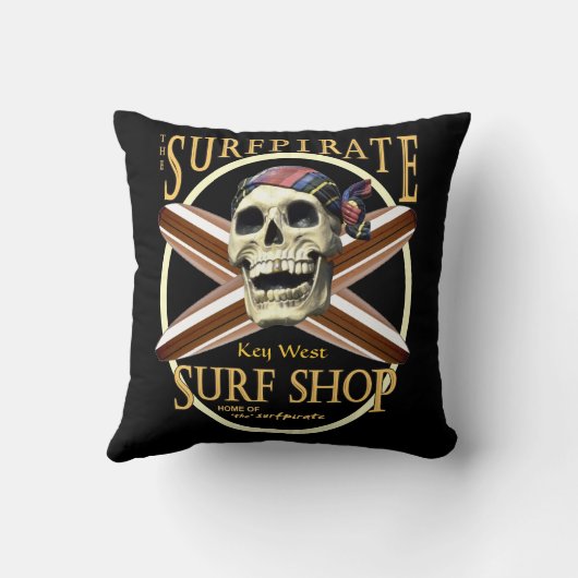 surfpirateの波の店の枕 クッション (裏面)