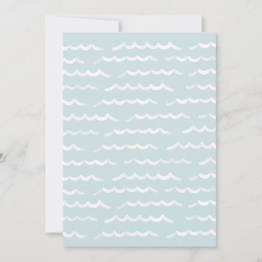 Surfsアップビーチ子供の誕生日パーティー 招待状 (裏面)