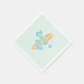 Surfsアップビーチ誕生日 スタンダードカクテルナプキン (角)