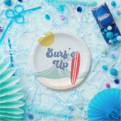 Surfsアップビーチ誕生日 ペーパープレート (パーティー)