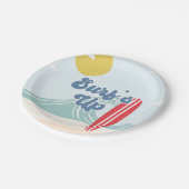 Surfsアップビーチ誕生日 ペーパープレート (アングル)