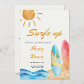 Surfs upビーチボーイバースデーパーティー 招待状 (正面/裏面)