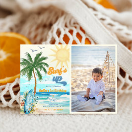 Surfs Upビーチ1st誕生日フォト 招待状