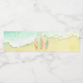 Surfs Upラベルのビッグワンサーファー誕生日 ペットボトルラベル (シングルラベル)