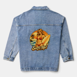 Surf's Up ビキニピンナップ | レトロサーフショップ グラフィック デニムジャケット