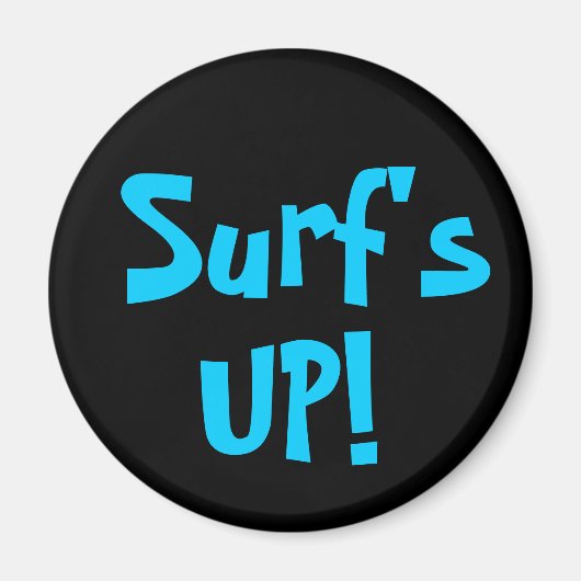 SURF'S UP！マグネット（丸） マグネット (正面)
