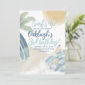 Surf's Up Birthday Partyへの招待 招待状 (スタンド正面)