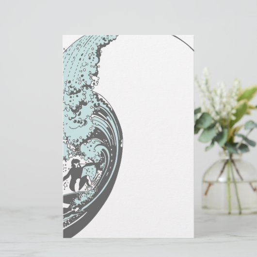 Surf's Up Blue静止 便箋 (スタンド正面)