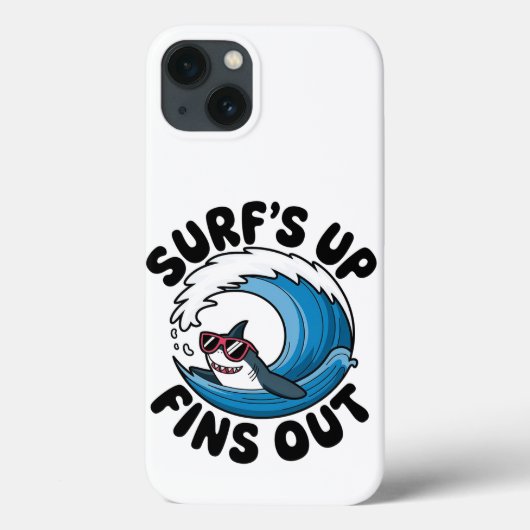 Surf's Up, Fins Out - クールサーフィンデザイン Case-Mate iPhoneケース (裏面)