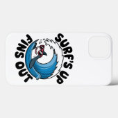 Surf's Up, Fins Out - クールサーフィンデザイン Case-Mate iPhoneケース (裏面 (横))