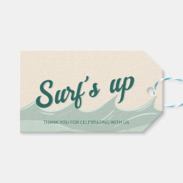 Surf's Up - Kids Birthday Party Gift Tag Thank You ギフトタグ