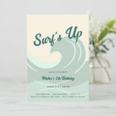 Surf's Up - Kids Birthday Party Invitation Beach 招待状 (スタンド正面)