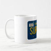 Surfs Up Retro 1969 California License Plate Surf コーヒーマグカップ (左)