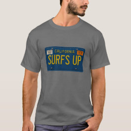 Surfs Up Retro 1969 California License Plate Surf Tシャツ