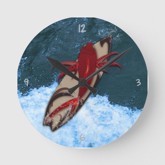 Surf's Up Round Clock ラウンド壁時計 (正面)