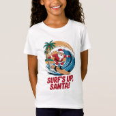 Surf's up Santa Christmas Tシャツ (正面)