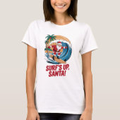 Surf's up Santa Christmas Tシャツ (正面)