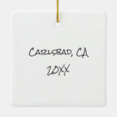 SURF'S UP VACATION PHOTO Location Year Keepsake セラミックオーナメント (裏面)