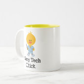 Surgの技術のひよこのマグ ツートーンマグカップ (正面左)