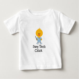 Surgの技術のひよこの乳児のTシャツ ベビーTシャツ