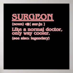 Surgeon Definition Surgery Medical Doctor Neurolog ポスター