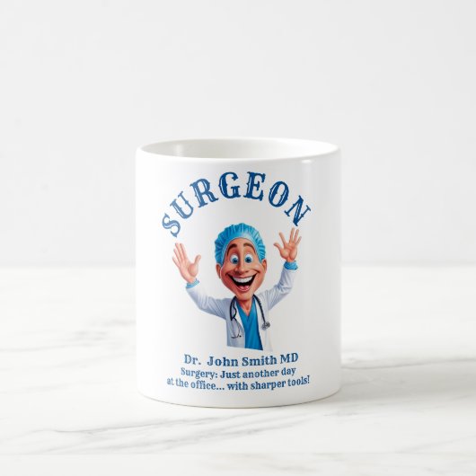 surgeon doctor medical gown operating room コーヒーマグカップ (中央)