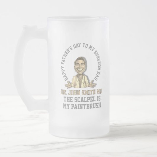 SURGEON The scalpel is my paintbrush  フロストグラスビールジョッキ (左)