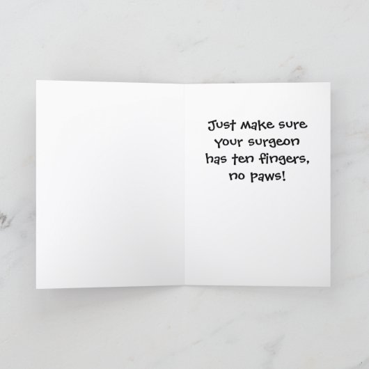 Surgeons Hands Get Well Card  SE-1 カード (内部)