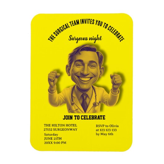 surgeons night doctor join to celebrate マグネット (縦)