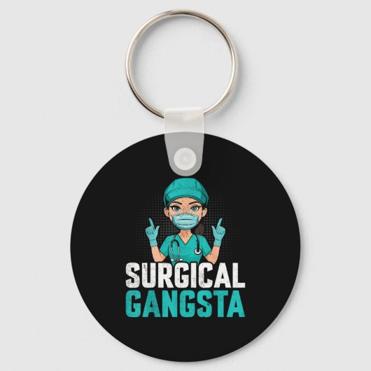 Surgical Gangsta Surgical Tech Technologist Scrub  キーホルダー (正面)