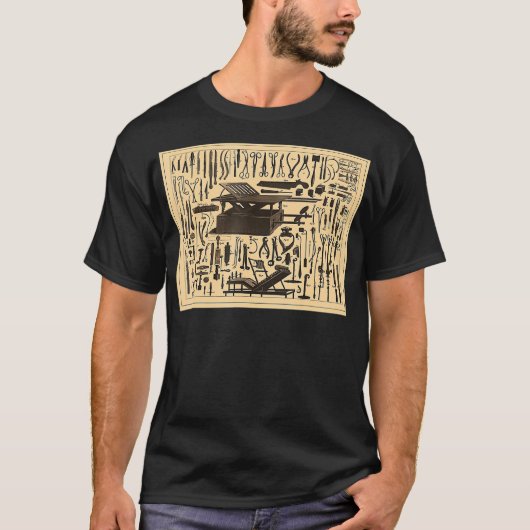 Surgical Instruments Vintage Diagram  Tシャツ (正面)