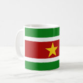 surinaamse vlag + land コーヒーマグカップ (正面左)